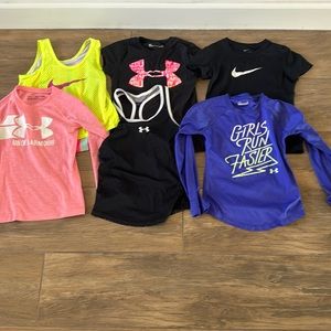 Lot of 6 Girls Athletic Tops